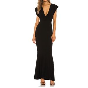 X REVOLVE V Neck Rectangle Gown in Black Size XS